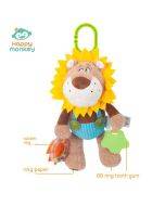 Happy monkey baby doll cute cartoon animal stroller pendant doll comfort baby toy manufacturer