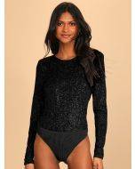 Women's cutout jumpsuit glitter slimming jumpsuit