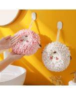 Cute Cartoon Sheep Chenille Handball Wipe Hanging Towel Kitchen Thickened Water Absorption Quick Drying Toilet Decoration