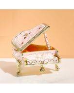 Ins enamel jewelry box jewelry painted diamond decorative box small piano ornaments gifts