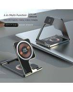 New folding Magsafe transparent magnetic three-in-one wireless charger
