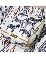 Black and white zebra embroidery pearl color system sitting pier tatami cushion for changing shoes stool removable