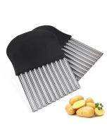 Stainless Steel Wolf Tooth Potato Knife Wave Knife Creative Vegetable Cutter Kitchen Tool French Fry Knife Vegetable Cutter Deep Ripple