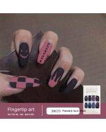 2023 New Wearable Nail Sticker Jelly Glue Explosive Style Broken Diamond Butterfly Glitter Powder Nail Art Sheet Finished Nail Sticker