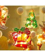 LED Christmas decoration lights Santa Claus snowman shape window suction cup lights