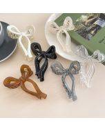 Claw Clip for thick hair beautiful bow transparent hair claw clips plastic claw hair clips for women