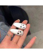 2023 new star sweet cool love metal hairpin female forehead broken hair duckbill clip hair accessories exquisite headdress hairpin