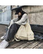 Ragged Vintage Hip Hop Messenger Bag Irregular Canvas Bag Women's Tote Bag