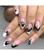 Halloween themed Wearing nails Cute little devil Nail art pieces Fake nails