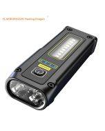 New mini multi-function small flashlight simple fashion strong magnetic adsorption red and blue flash warning highlight waterproof flashlight