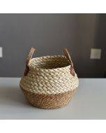 Plant Crafts Straw Decorative Straw Bags Flower Pot Weaving Home Bamboo Flower Baskets Bamboo Woven Baskets
