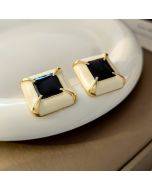 S925 Vintage square earrings