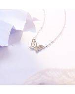 S925 sterling silver butterfly necklace