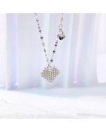 Heart S925 sterling silver necklace collarbone chain