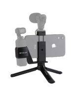 PULUZ (PU383) DJI OSMO Pocket Mounting Clip + Metal Phone Clip + (PU385) Mini Metal Tripod