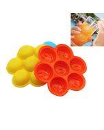 Silicone smiley face pattern with random ice grid colors