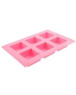 High Quality 6 Holes Square Shape Silicone Material Cake Mold