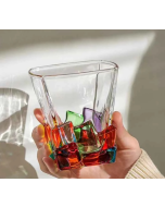 Colorful Painting Design Glass Cup