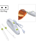 Stainless Steel Knife Blade Bread Cutting Machine Handheld Toast Cutter Mini Electric Frozen Meat Slicer EU Plug(Green+White)