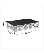 3 Rows 60pcs Milk Ball Organiser Drawer Coffee Capsule Holder (Silver Grey)