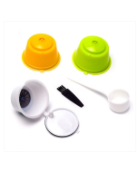 Eco-friendly reusable coffee capsule set Food grade plastic PP coffee filter basket soft capsule