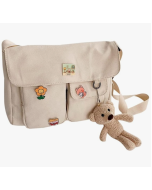 Generic Bolsas mensageiro para meninas, bolsa mensageiro fofa, bolsa mensageiro para meninas, bolsa transversal com Kawaiide lona