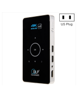 C6 1G+8G Android System Smart DLP HD Mini Projector Portable Home Phone Projector BLACK