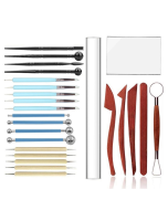 25 in 1 Soft Pottery Clay Sculpture Production Combination Art Supplies Set