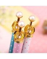 3 pcs for sale Creative Student Stationery Crown Neutral Pencil Cute Fresh Automatic Pencil Color Random, Nib:0.7mm