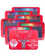 KALOUR 180 Colors Color Lead Set Painted Pencils Art Painting Supplies(Iron Box)