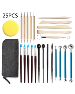 25-In-1 Soft Pottery Sculpture Production Combination Art Supplies Set