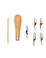3 Sets Sold DIY Soft Pottery Clay Shaped Carving Plastic Knife, Specification: 7pcs/set (Original Wooden Color)