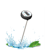 Milk Coffee Hand Brewer Thermometer with Pen Holder Food Thermometer Waterproof (All Black)