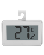 Large LCD Refrigerator Thermometer with Adjustable Stand Magnet Digital Thermometer (White)