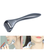 Face Slimming Instrument Roller Metal Barbed Facial Massager(Silver)