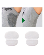 10pcs Disposable Self-adhesive Armpit Cotton Sweat Pads Underarm Absorbents(White)