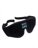 3D Wireless Bluetooth 5.0 Music Answerable Phone Sleep Blackout Eye Mask with Timer (Black)