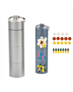 Outdoor First Aid Sealed Waterproof Pill Jar Aluminum Portable Emergency Pill Box (Silver)