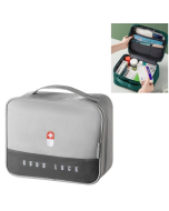 Large-Capacity Multifunctional Medicine Box Family Portable Storage Bag(Gray)