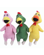 Screaming chicken gnaws and grinds teeth pet plush toy