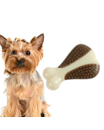 Pet bite-resistant toys nylon cowhide molar teething and playing bone dog toys