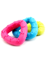 Dog TPR rubber bite-resistant triangle toy (color shipped randomly)