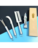 4-in-1 Stainless Steel Pineapple Knife Fruit Knife Sugar Cane Peeler
