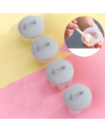 Four-in-one boiled egg mold set, household poached egg egg cup steamer, with oil brush