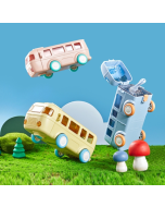 KT-1139 500ml portable strap-proof water cup bus-shaped cute straw cup