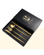 4 pieces/box stainless steel bright mirror tableware gift box set