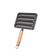 Cast iron sausage pot 4-grid non-stick household sausage artifact grilled rice cake grilled mutton skewers grilled gluten grilled sausage mold