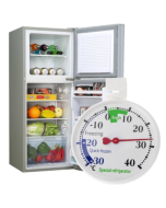 Domestic hanging refrigerator freezer thermometer