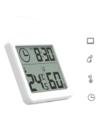 Multifunctional automatic electronic temperature and humidity monitor clock with 3.2-inch large LCD screen