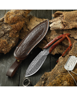 Lingfeather Outdoor Knife Yangjiang Knife Sharp High Hardness Small Straight Knife Wilderness Survival Knife Hand-Handed Meat Knife